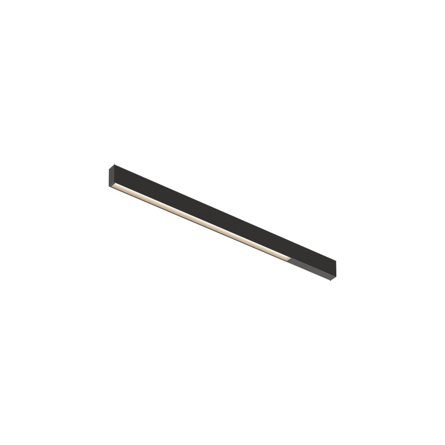 Offset LED Linear Flush Mount Ceiling Light in Black (49.25-Inch).