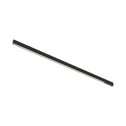Offset LED Linear Flush Mount Ceiling Light in Black (88.5-Inch).