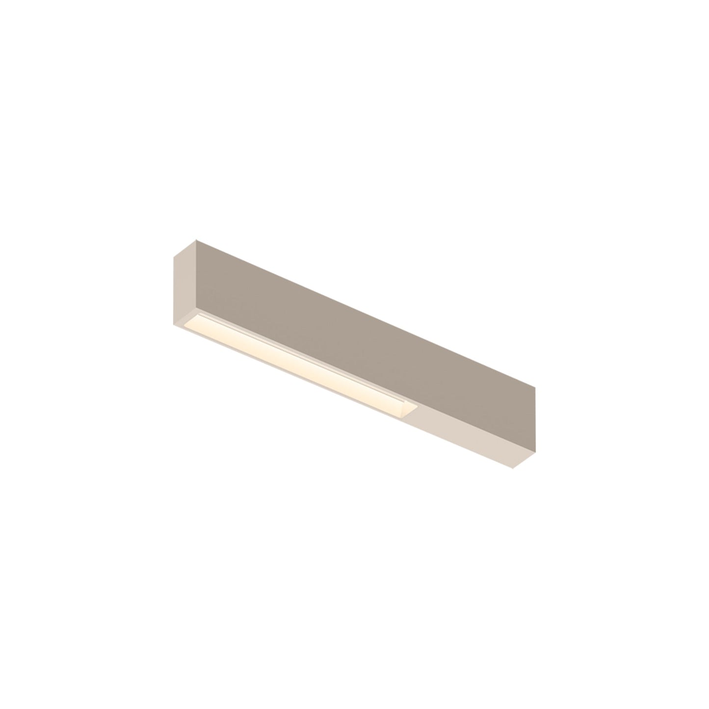 Offset LED Linear High Comfort Flush Mount Ceiling Light in Beige M1 (15.75-Inch).