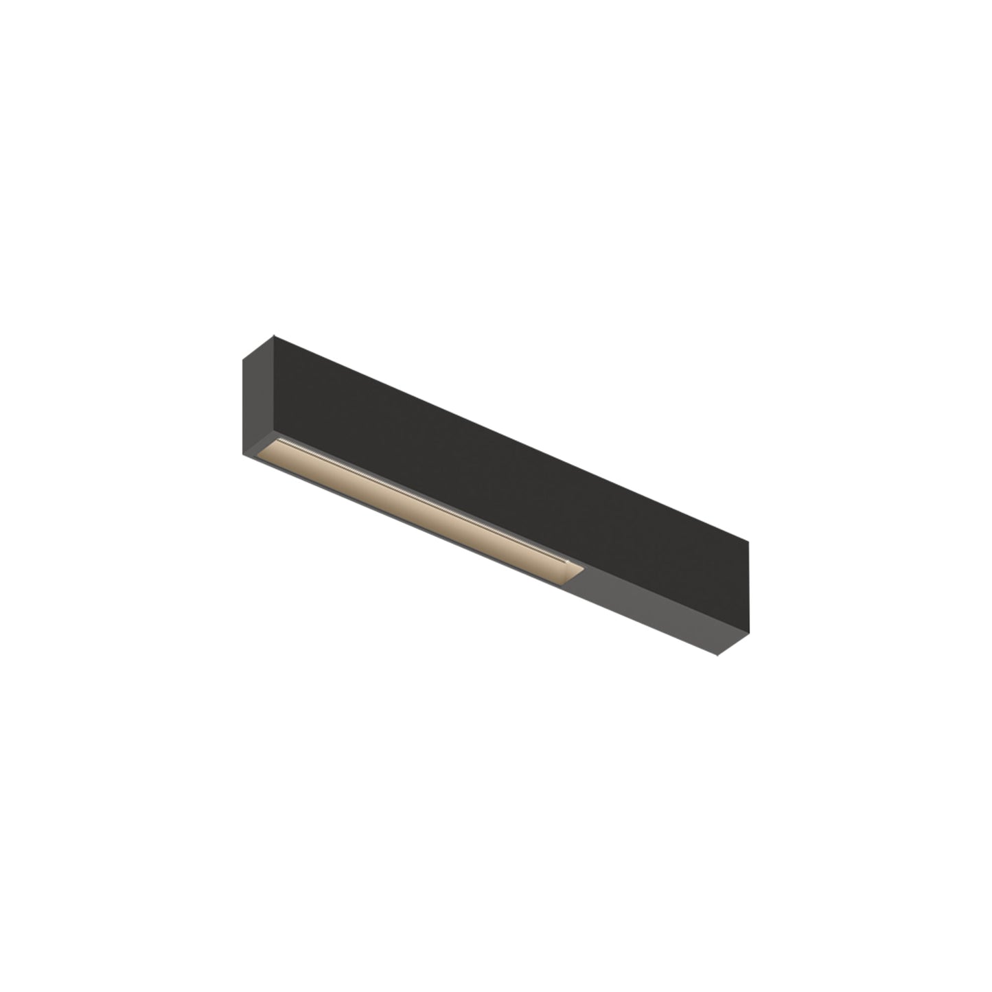 Offset LED Linear High Comfort Flush Mount Ceiling Light in Black (15.75-Inch).