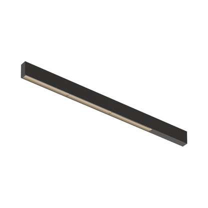 Offset LED Linear High Comfort Flush Mount Ceiling Light in Black (39.25-Inch).