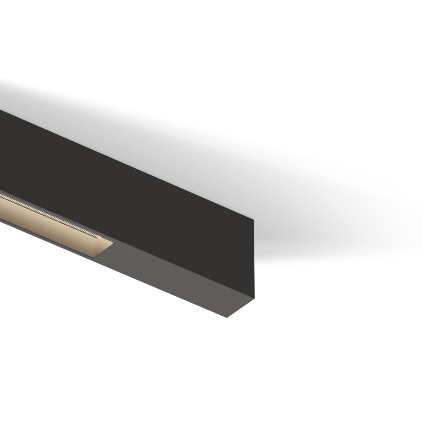 Offset LED Linear High Comfort Flush Mount Ceiling Light in Detail.