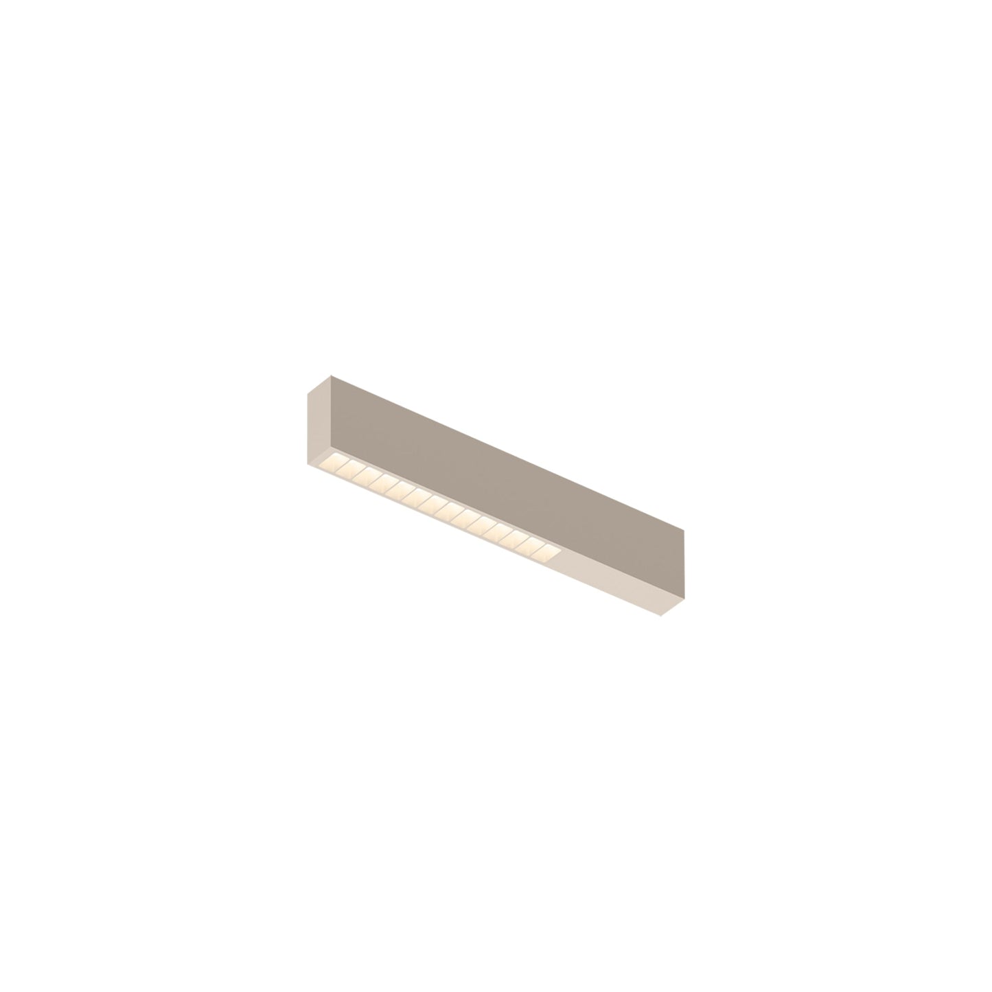 Offset LED Linear High Efficiency Flush Mount Ceiling Light in Beige M1 (15.75-Inch).