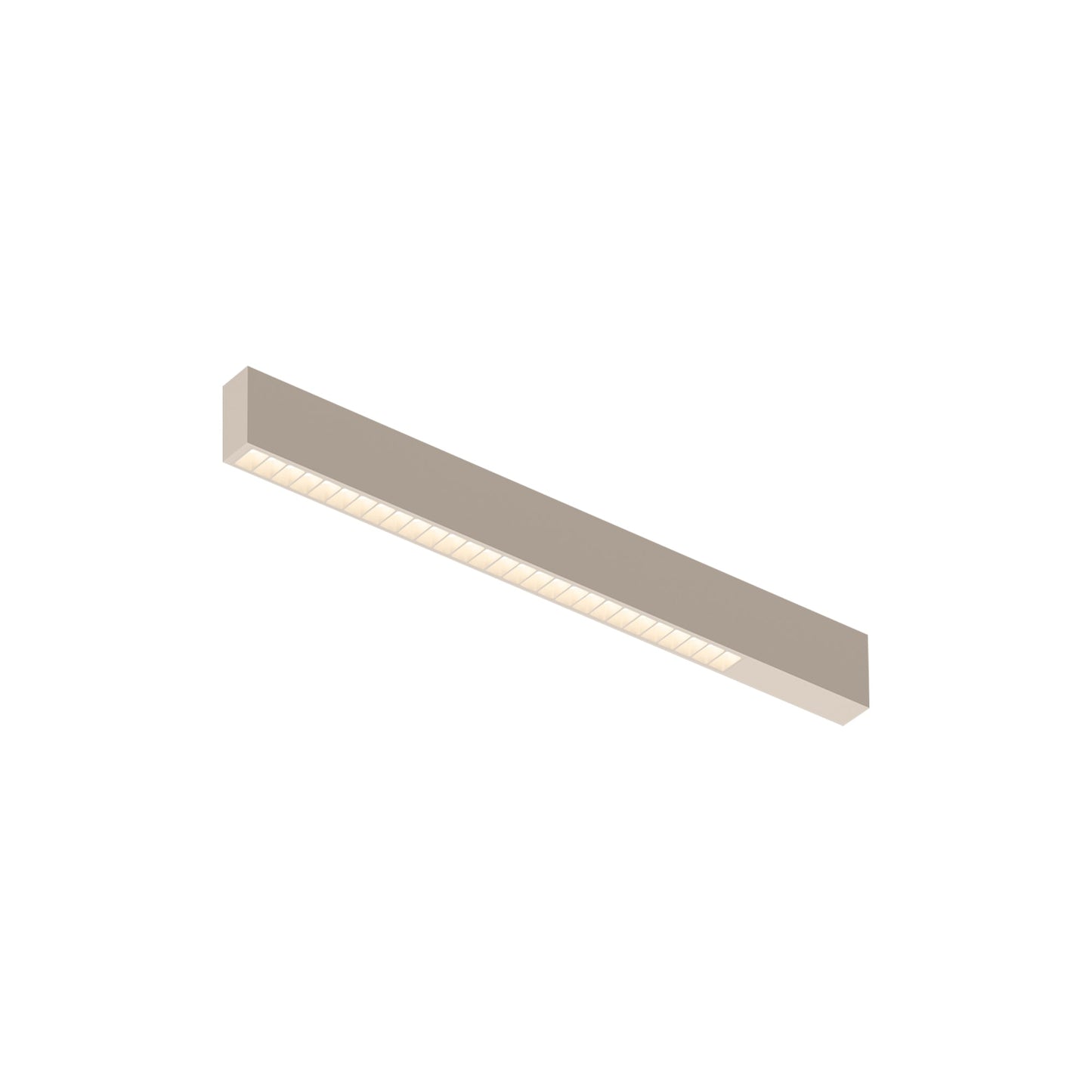 Offset LED Linear High Efficiency Flush Mount Ceiling Light in Beige M1 (25.5-Inch).