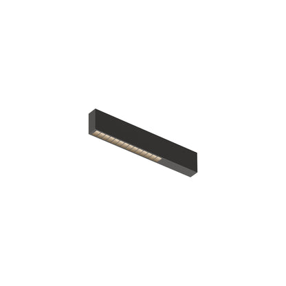 Offset LED Linear High Efficiency Flush Mount Ceiling Light in Black (15.75-Inch).