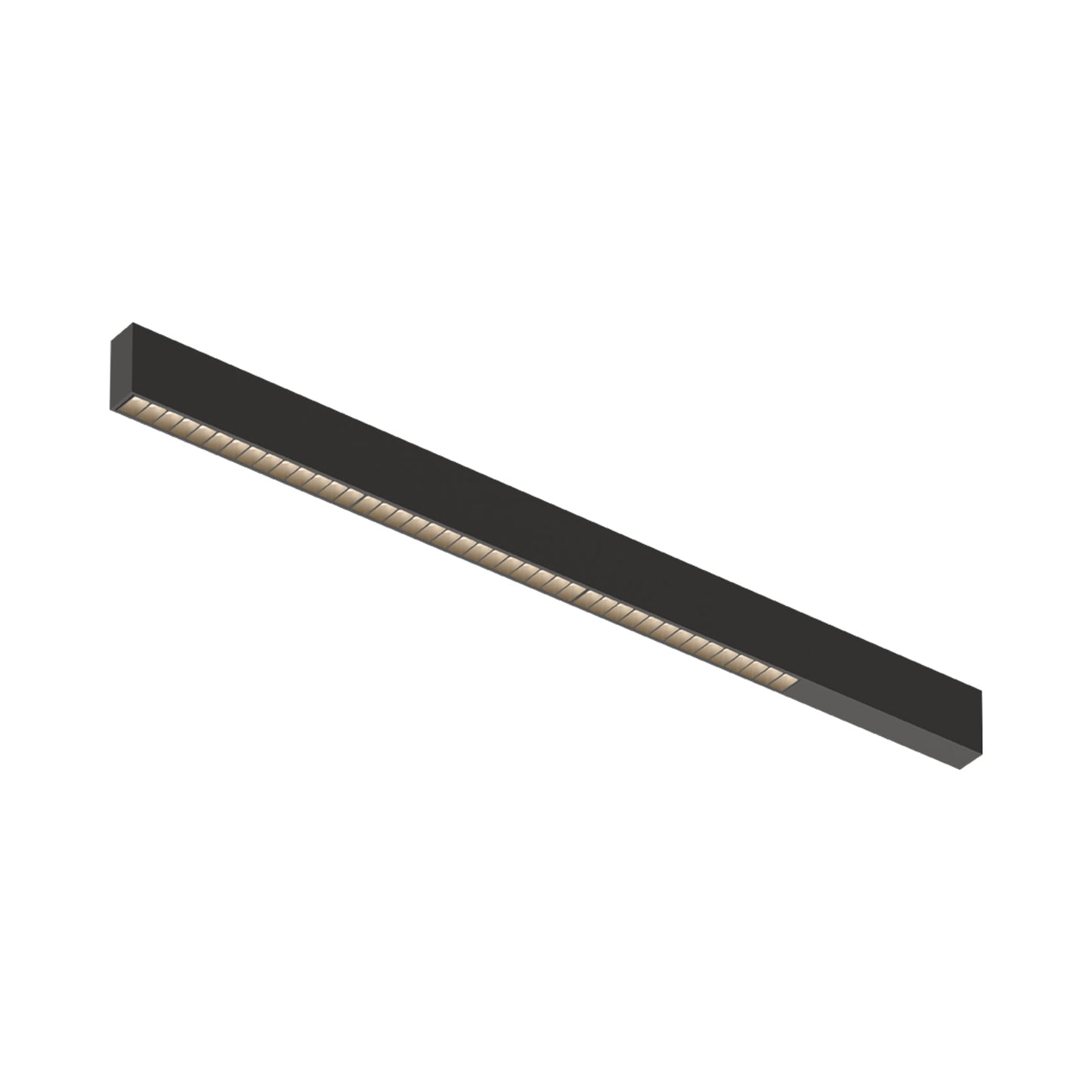 Offset LED Linear High Efficiency Flush Mount Ceiling Light in Black (39.25-Inch).