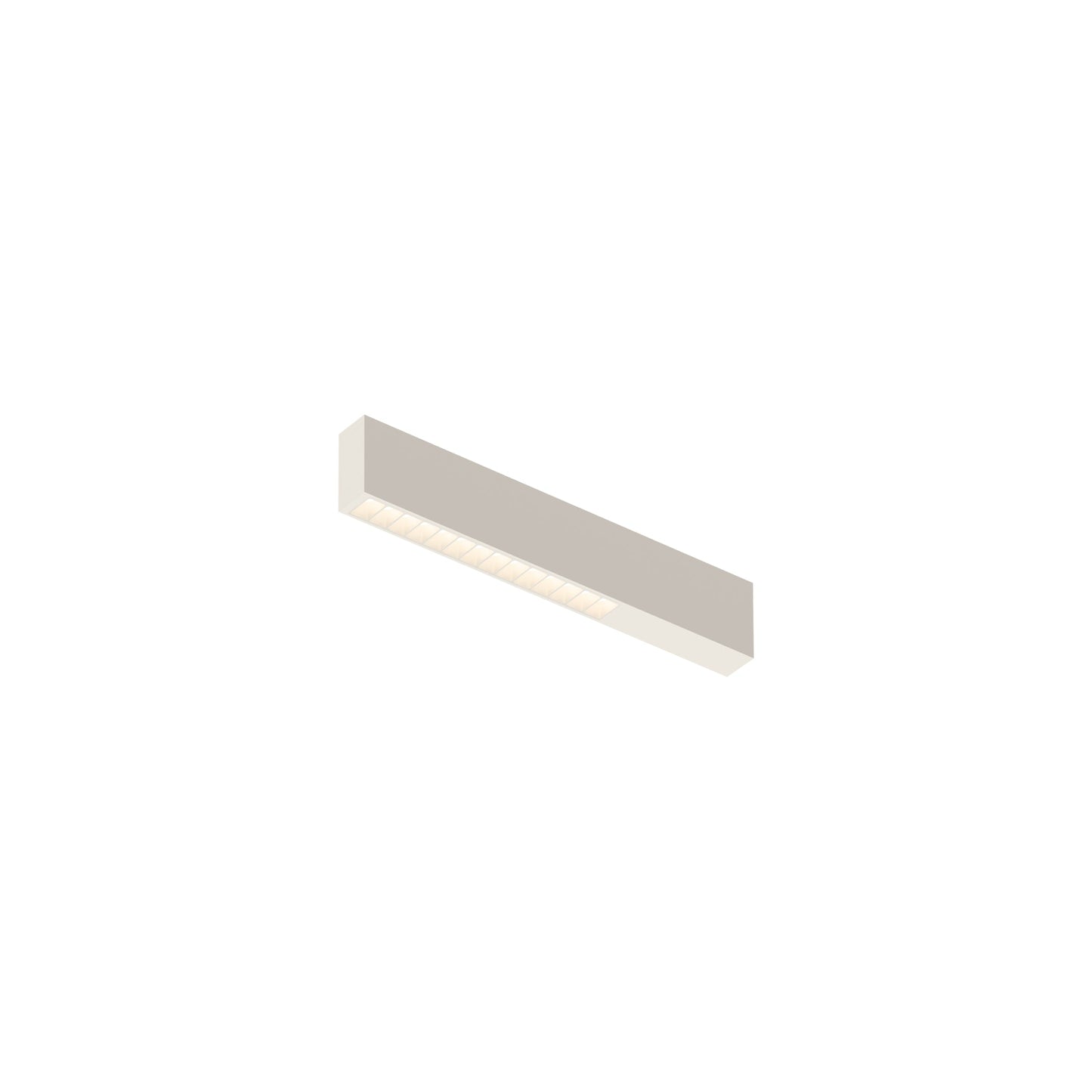 Offset LED Linear High Efficiency Flush Mount Ceiling Light in Warm White (15.75-Inch).