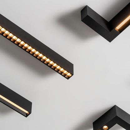 Offset LED Linear High Efficiency Flush Mount Ceiling Light in Detail.