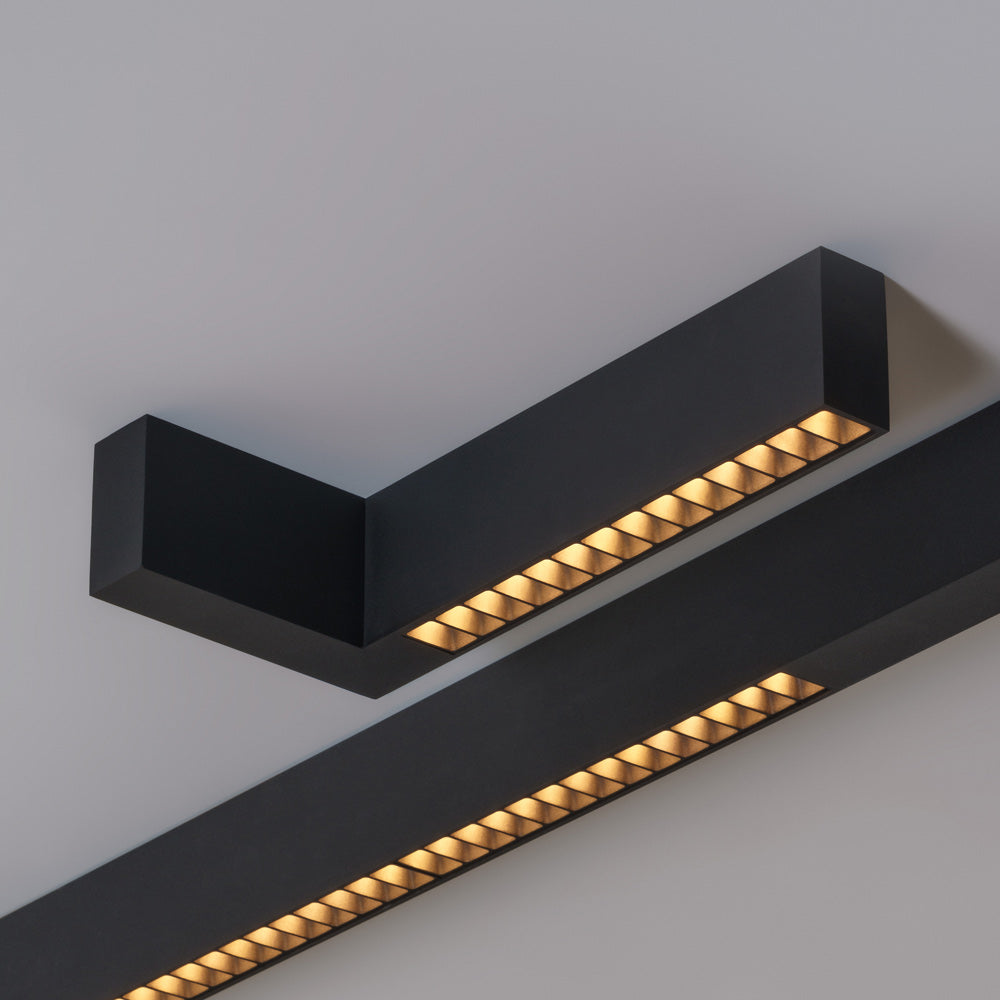 Offset LED Linear High Efficiency Flush Mount Ceiling Light in Detail.