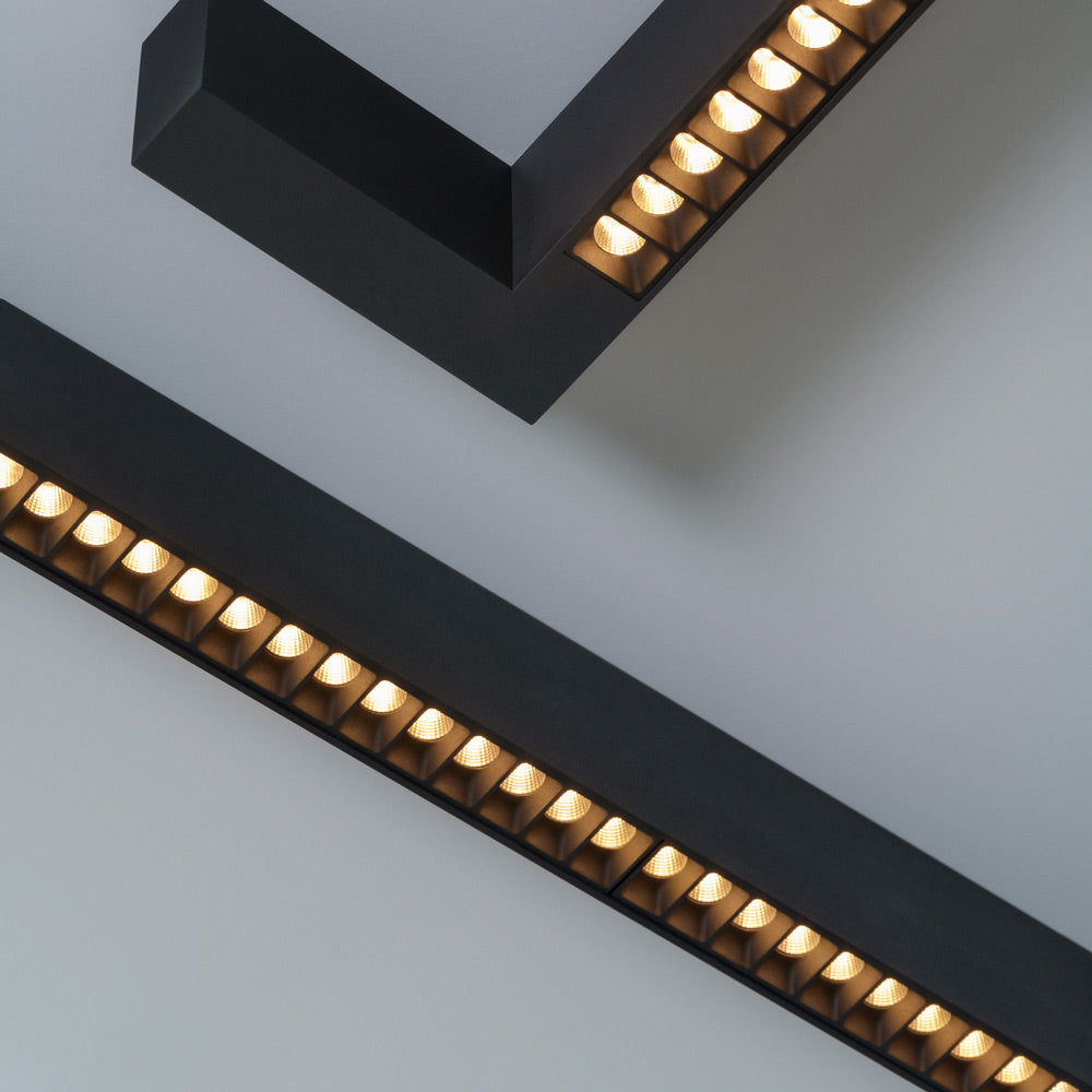 Offset LED Linear High Efficiency Flush Mount Ceiling Light in Detail.