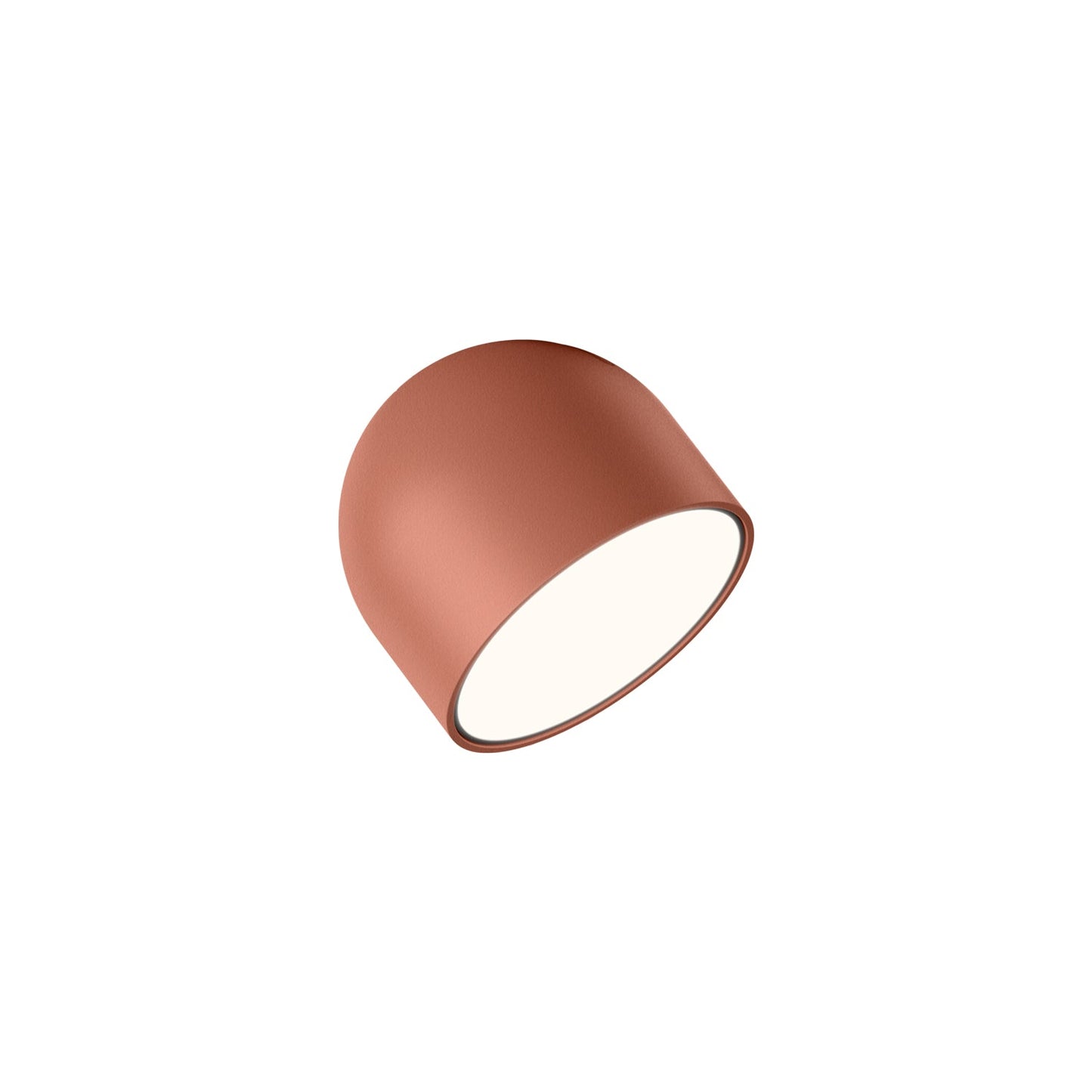 Plusminus Solo LED Flat Ceiling / Wall Light in Terra Red (4-Inch).
