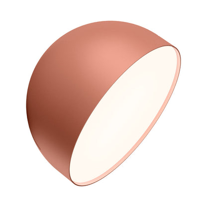 Plusminus Solo LED Flat Ceiling / Wall Light in Terra Red (11.75-Inch).