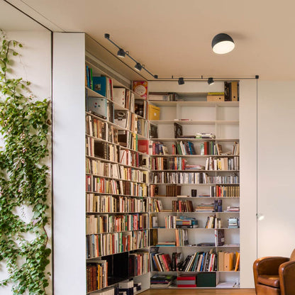 Plusminus Solo LED Flat Ceiling / Wall Light in home office.