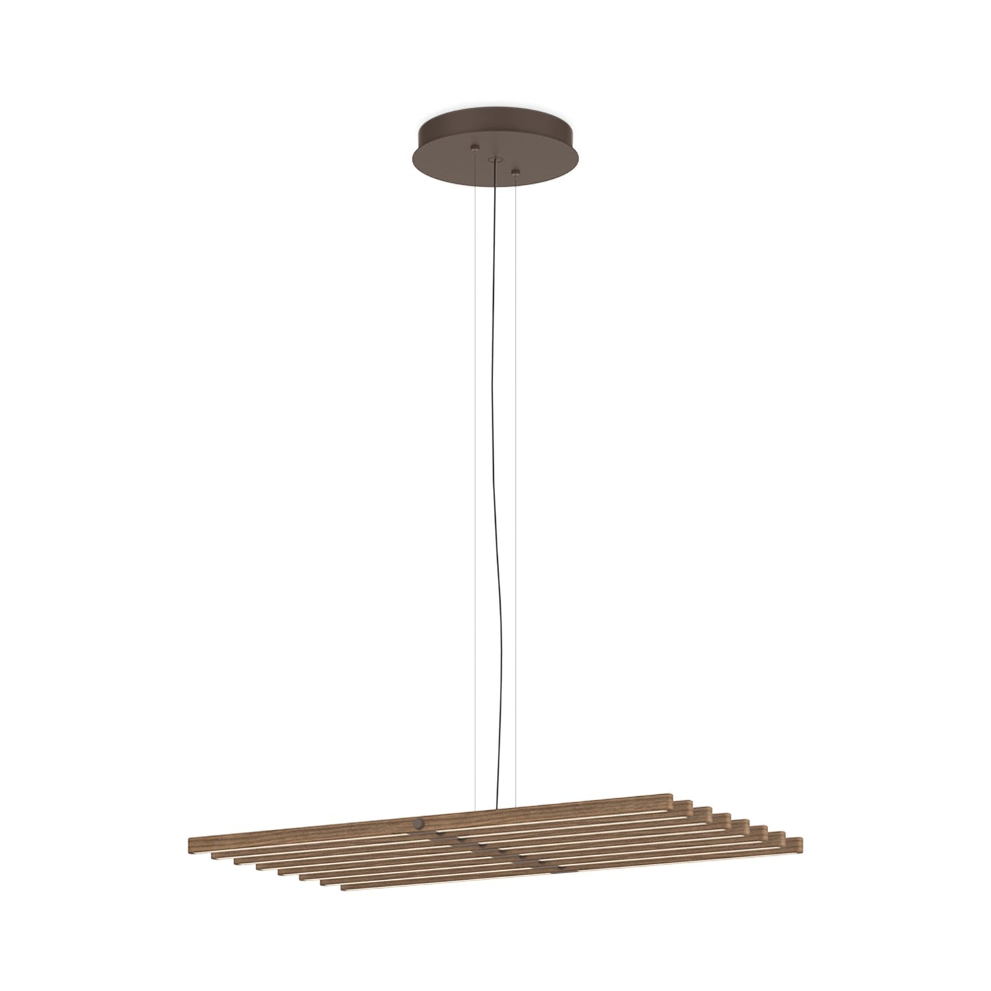 Rhythm Wood Horizontal LED Pendant Light.