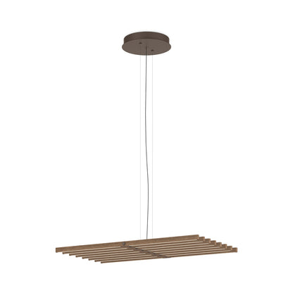Rhythm Wood Horizontal LED Pendant Light.