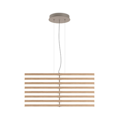 Rhythm Wood Vertical LED Downlight Pendant Light.