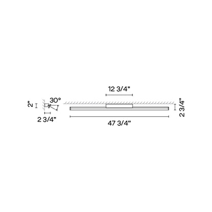 Spa LED Bath Vanity Light - line drawing.