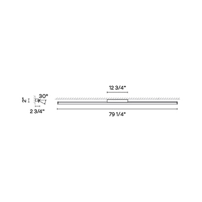 Spa LED Bath Vanity Light - line drawing.