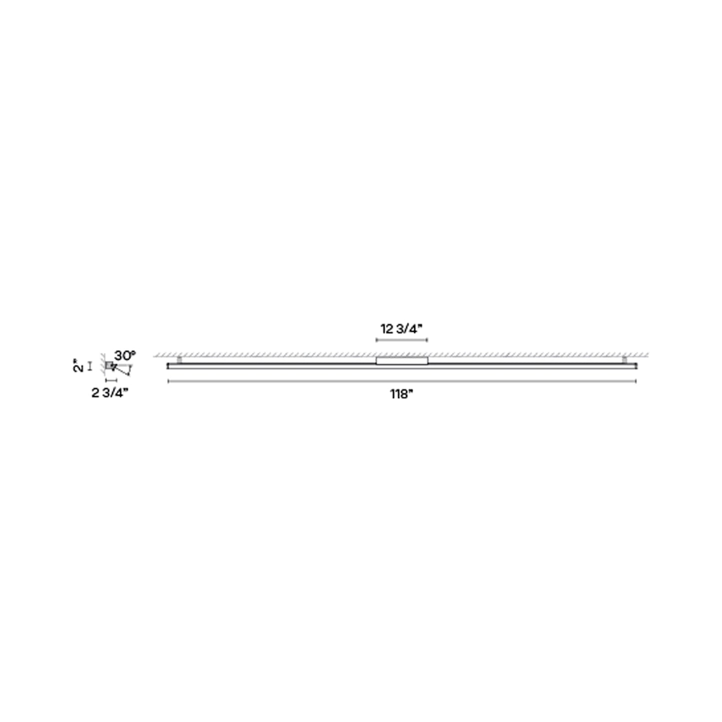 Spa LED Bath Vanity Light - line drawing.