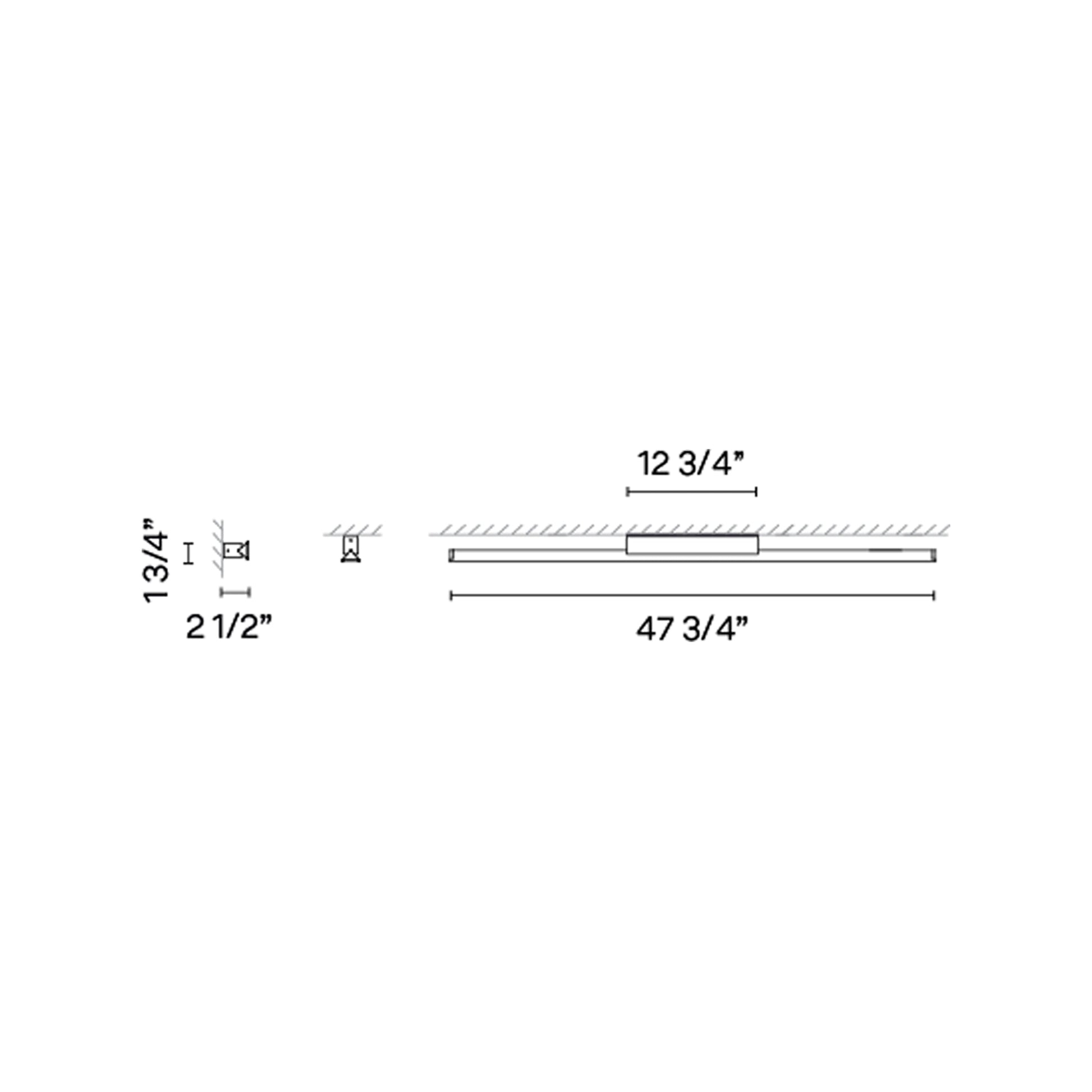 Spa LED Ceiling / Wall Light - line drawing.
