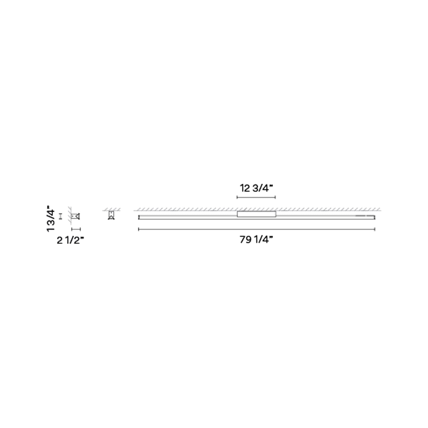 Spa LED Ceiling / Wall Light - line drawing.