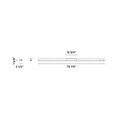 Spa LED Ceiling / Wall Light - line drawing.