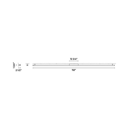 Spa LED Ceiling / Wall Light - line drawing.