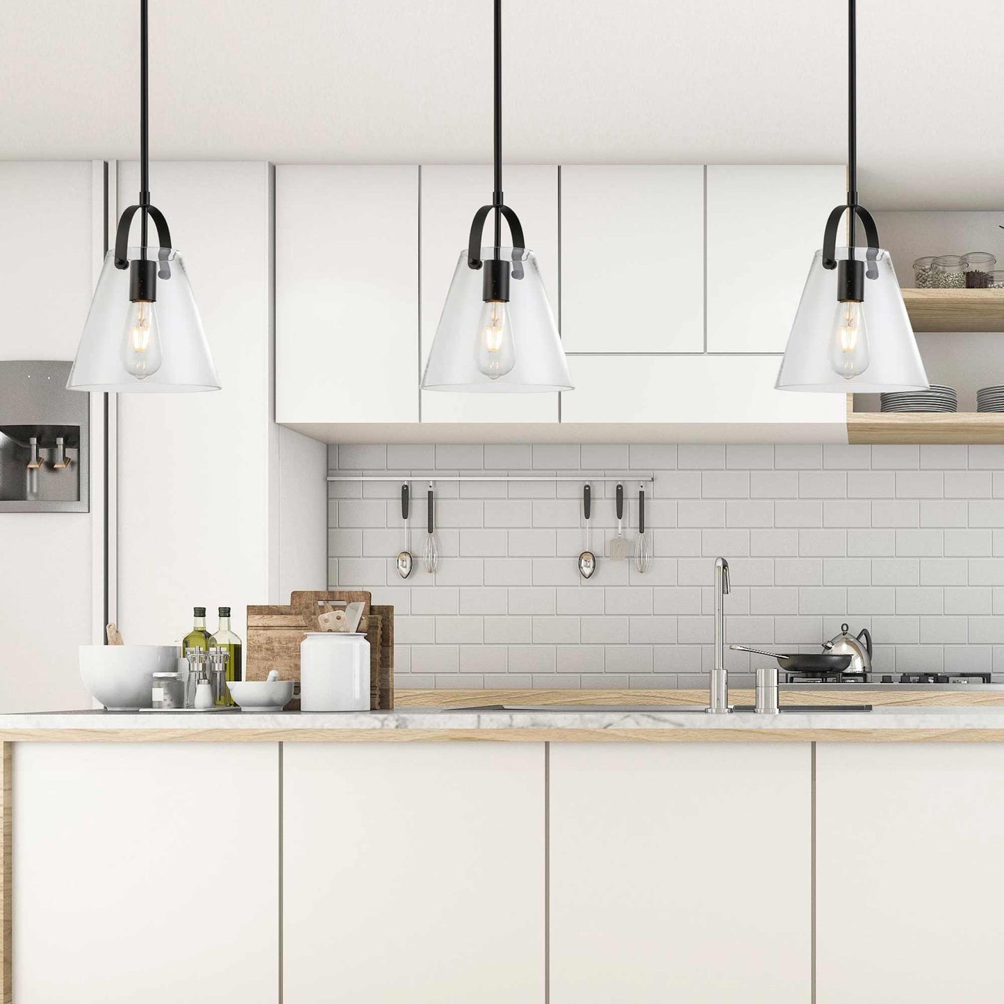 P1420 Pendant Light in kitchen.