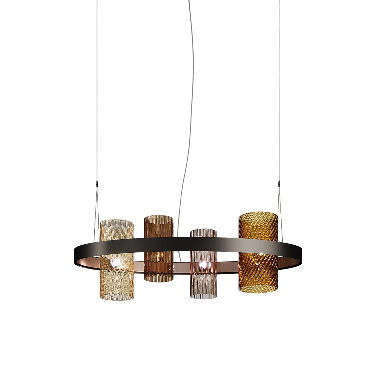 Armonia Pendant Light in Matt Black Nickel/Matt Copper 2/Multicolor 1.