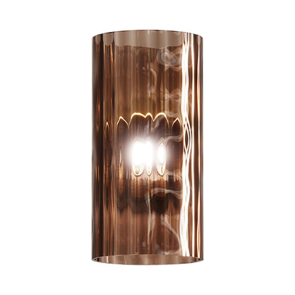 Armonia Wall Light in Matt Gold 3/Terra Bruciata Rigadin Verticale (6-Inch).