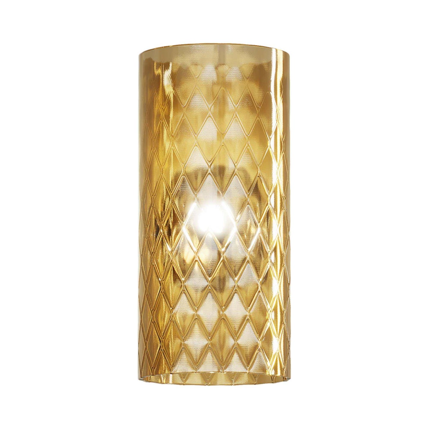 Armonia Wall Light in Matt Black Nickel/Amber Balloton (7-Inch).