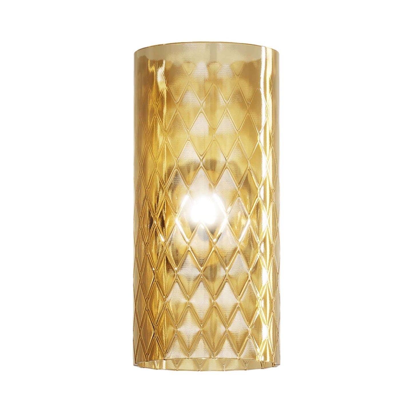 Armonia Wall Light in Matt Gold 3/Amber Balloton (7-Inch).