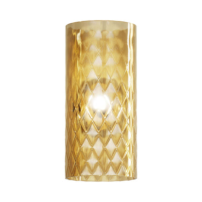 Armonia Wall Light in Matt Gold 3/Amber Balloton (7-Inch).