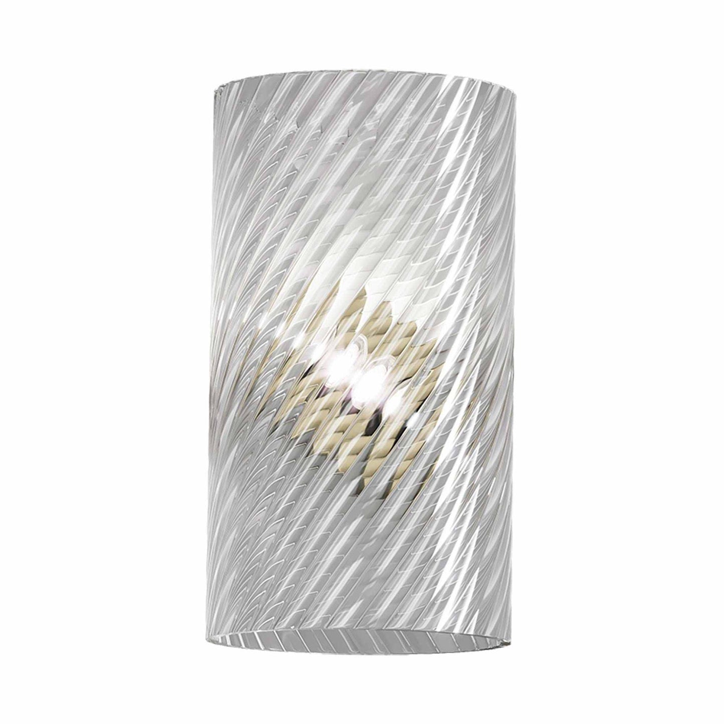 Armonia Wall Light in Matt Gold 3/Crystal Striped Glass (8-Inch).