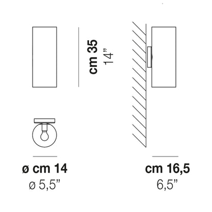Armonia Wall Light - line drawing.