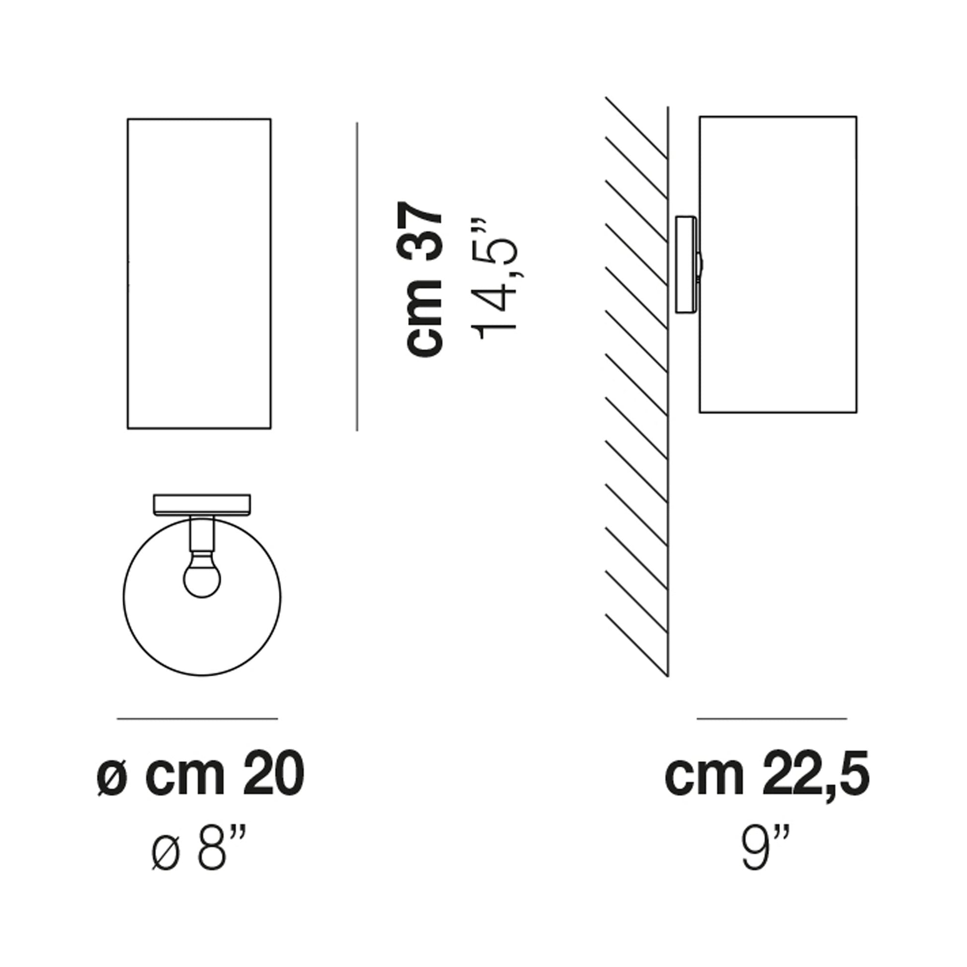 Armonia Wall Light - line drawing.