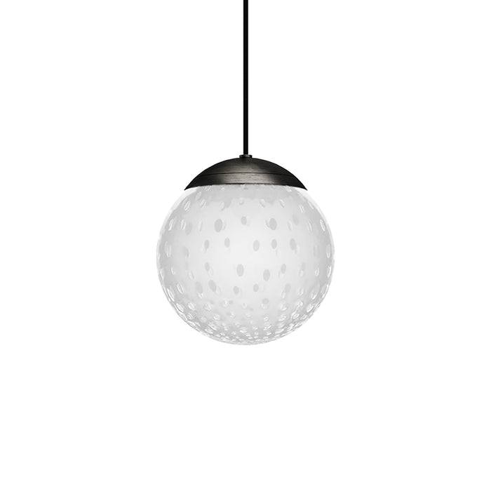Bolle Pendant Light in Charcoal Grey/White Bubbles(6-Inch).