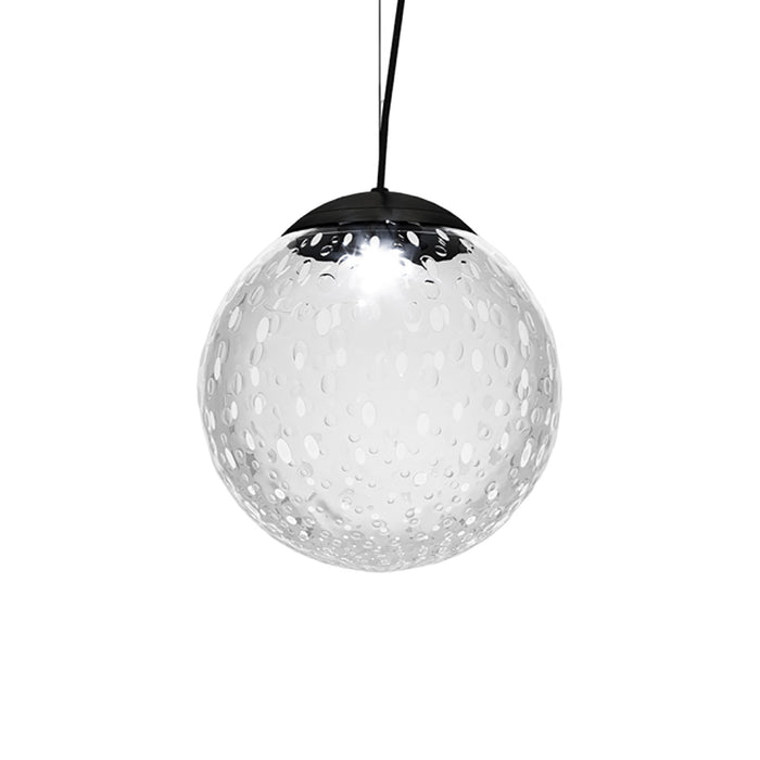 Bolle Pendant Light in Charcoal Grey/Crystal Bubbles(10-Inch).