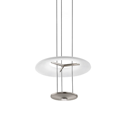 Dione LED Pendant Light in Matt Steel (15.5-Inch).
