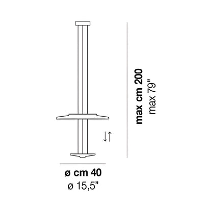 Dione LED Pendant Light - line drawing.