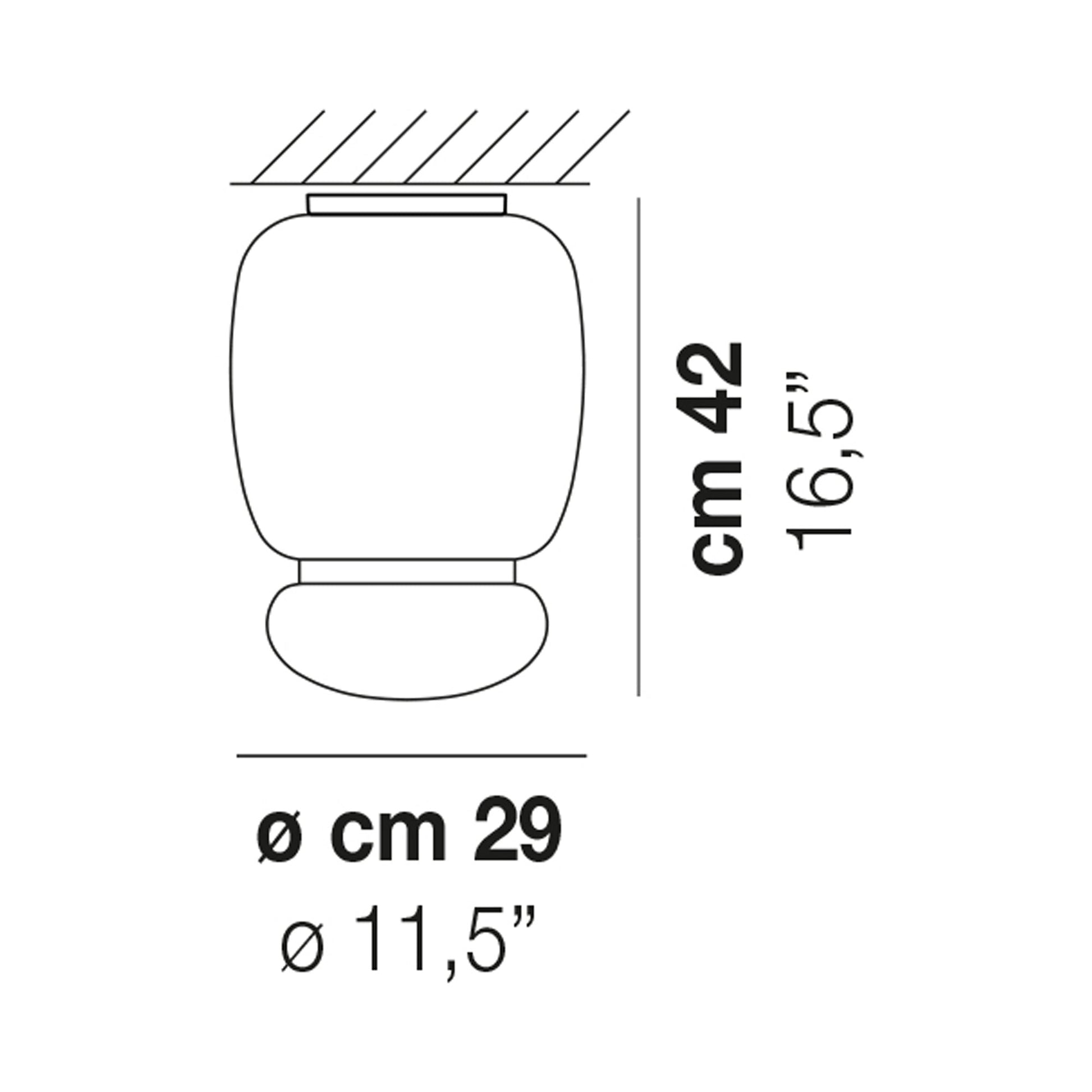 Faro LED Flush Mount Ceiling Light - line drawing.