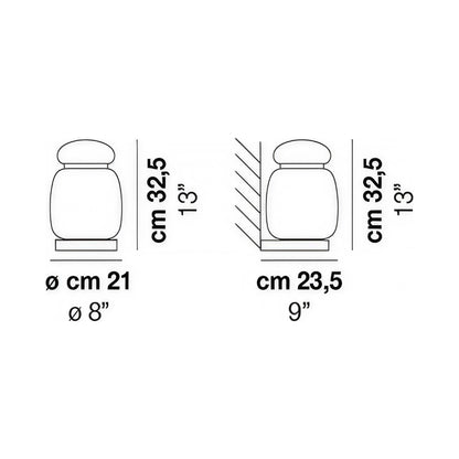 Faro LED Wall Light - line drawing.