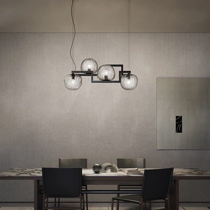 Globose Pendant Light in dining room.