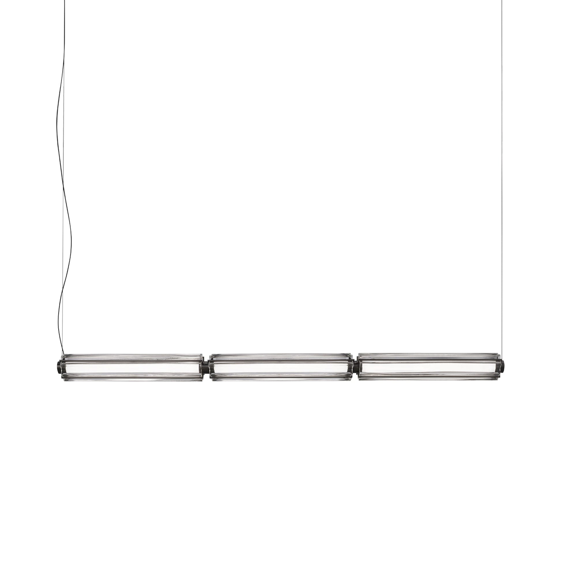 Jeff SP1 Linear LED Pendant Light in Matt Black Nickel.