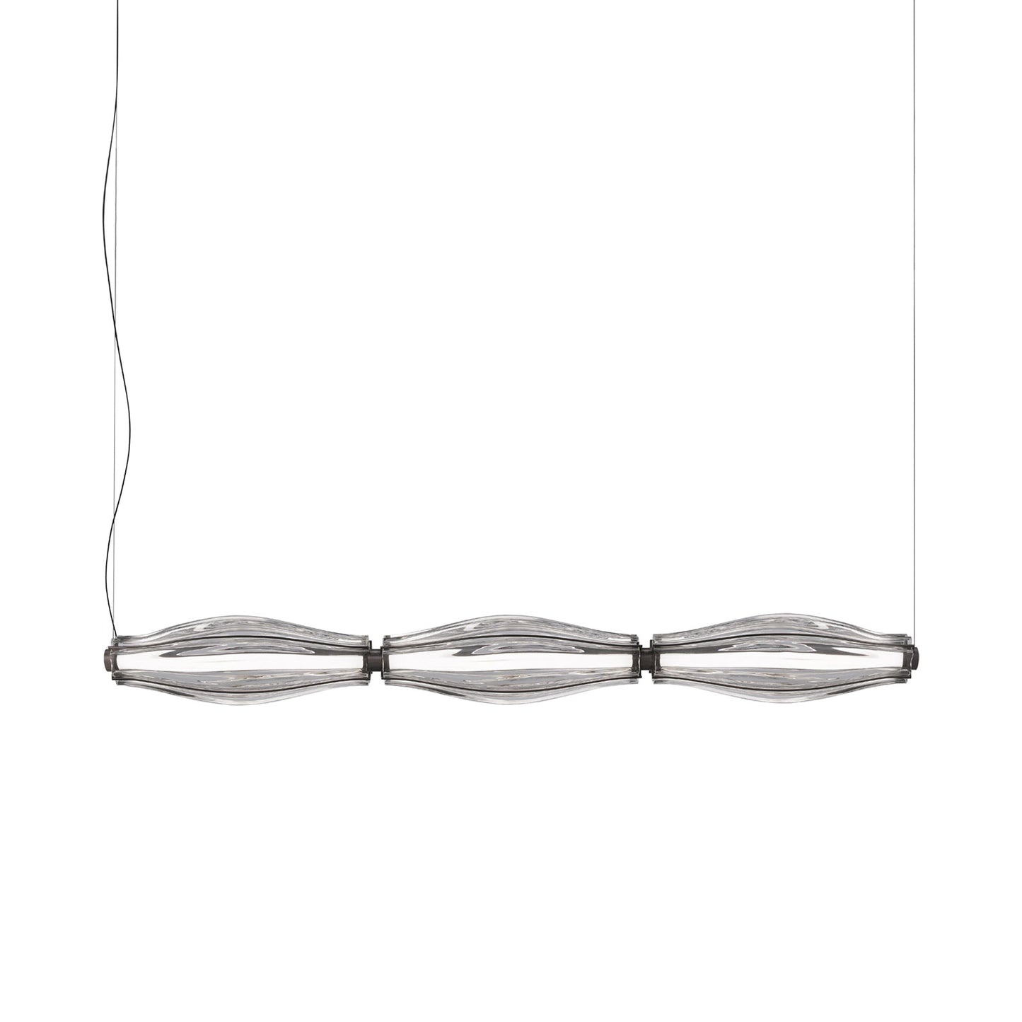 Jeff SP2 Linear LED Pendant Light in Matt Black Nickel.
