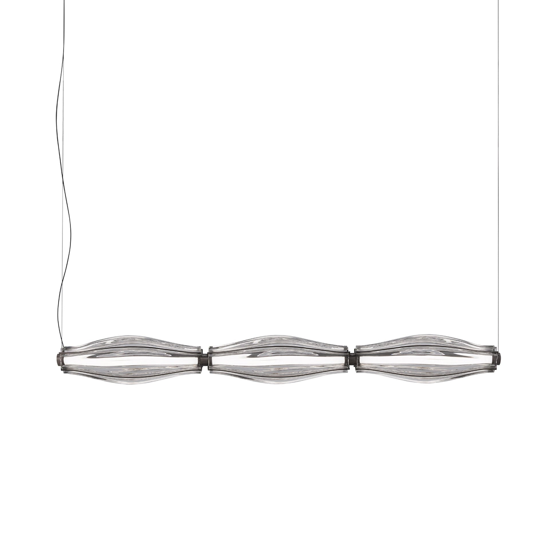 Jeff SP2 Linear LED Pendant Light in Matt Black Nickel.