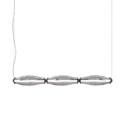 Jeff SP2 Linear LED Pendant Light in Matt Black Nickel.