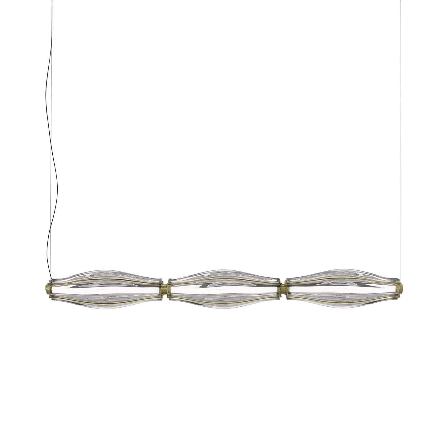 Jeff SP2 Linear LED Pendant Light in Matt Gold.