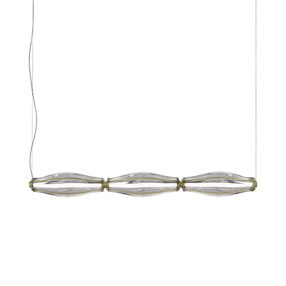Jeff SP2 Linear LED Pendant Light in Matt Gold.