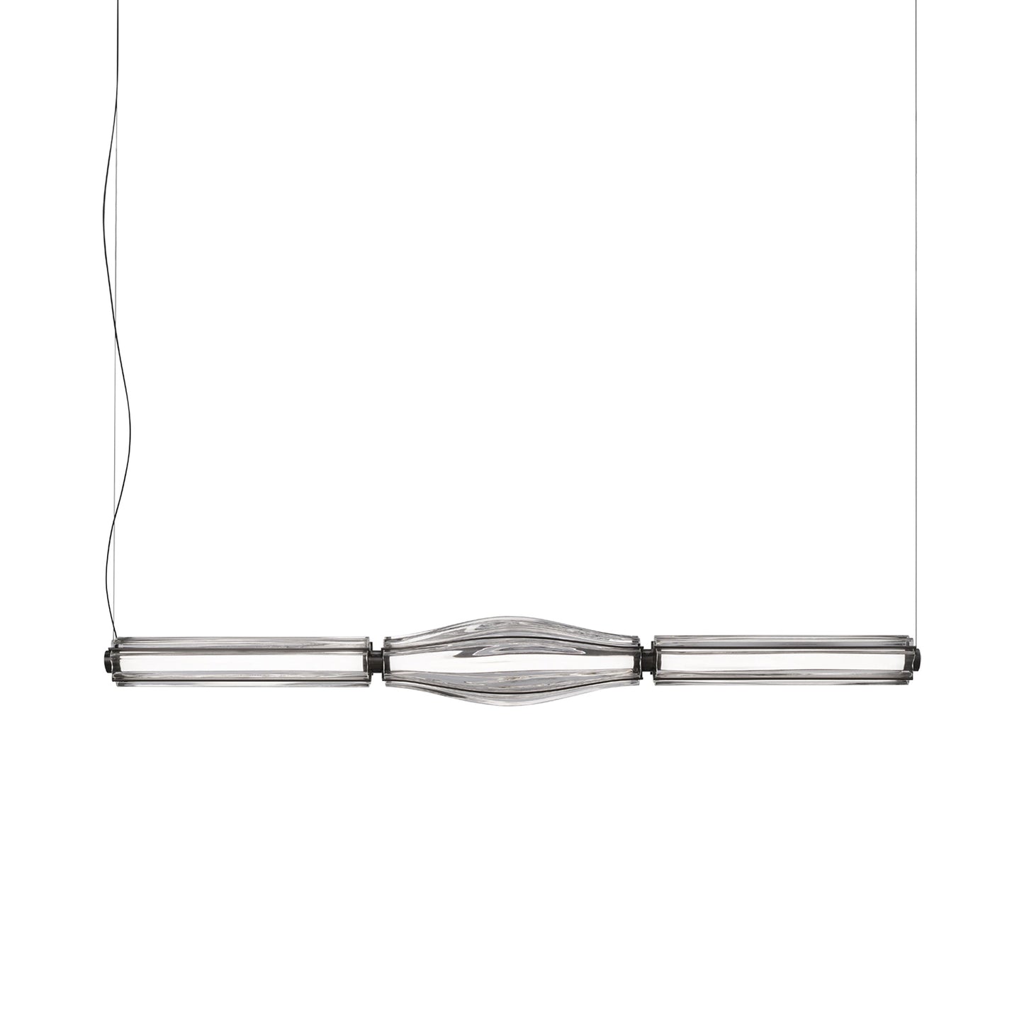 Jeff SP3 Linear LED Pendant Light in Matt Black Nickel.